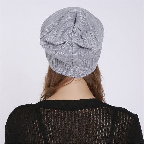 Men Women Unisex Slouch Baggy Winter Warm Ski Rib Knit Lined Beanie Hat Cap New - Picture 10 of 17