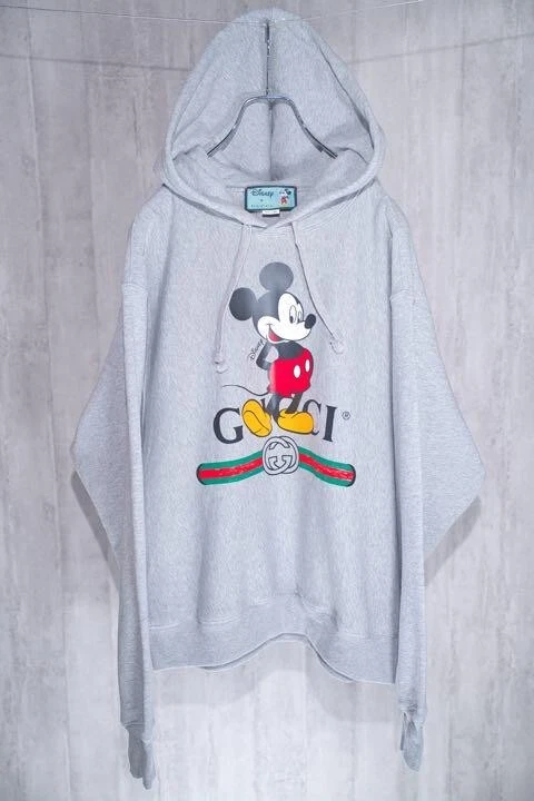 DISNEY GUCCI Autentico Pullover Felpa con Cappuccio Uomo Taglia XS Made in Italy da JP