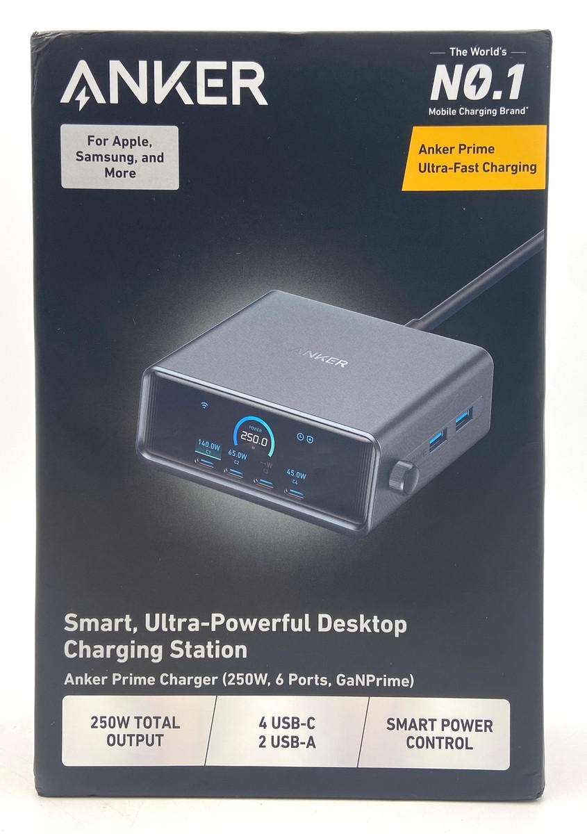 スマホアクセサリー Anker Prime Charger A2345541 Anker Prime Charger (250W, 6 Ports, GaN) | USB PD 充電器の