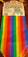 RAINBOW BANDANA FOR DOGS  PETS, MADE IN USA