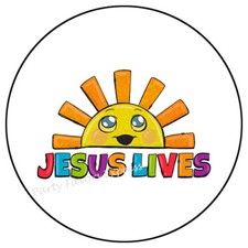 JESUS LIVES ENVELOPE SEALS LABELS STICKERS PARTY FAVORS