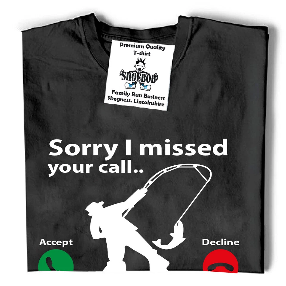 Fisherman Fishing T-Shirt Sorry I Missed Your Call I Was On My Other Line tee - Image 2 of 4