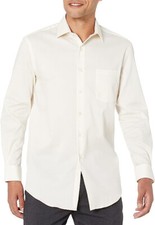 Van Heusen Mens Regular Fit Stain Shield Stretch Oat 15-15 1/2 Neck 32"-33" M