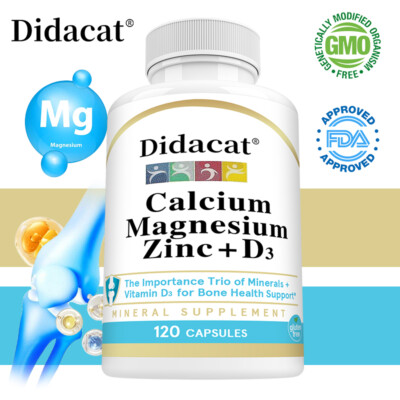 Magnesium Kapseln, Zink, Calcium, Vitamin D3 für die Knochengesundheit-.