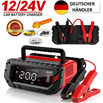 Auto KFZ Batterieladegerät Battery charger 12V/24V für LiFePO4 Lithium,Gel,AGM