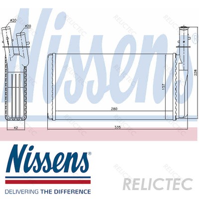 Nissens 70016 intercambiador de calor calefacción de interiores