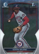 2023 Bowman Chrome Prospects #BCP-169 Edwin Solano Washington Nationals