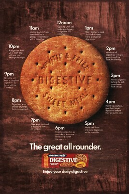 Digestive Biscuit Reklame, Aged Look Vintage Retro Style Blechschild
