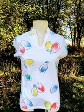 Vintage Mod 1970s Abstract Flower Shirt