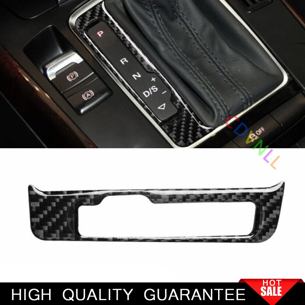 For Audi A4 A5 09-2016 Real Carbon Fiber Central Console Gear Shift Frame Trim