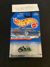 1998 Hot Wheels #651 First Editions 21/40 GO KART Green w/Chrome 5 Sp-Front MW 