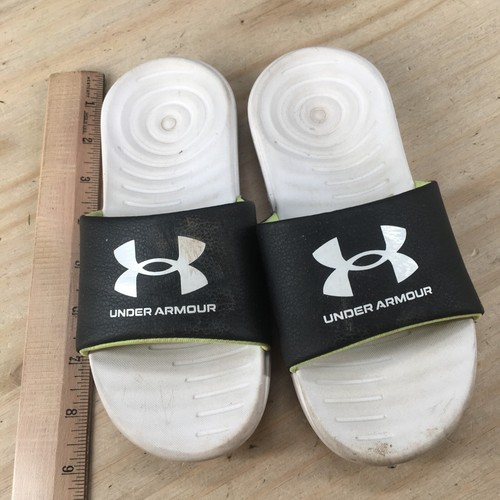 Under Armour Sandals Youth 1 Ansa Fixed Slide 3023789 103 Black Casual Slip On - Picture 7 of 15