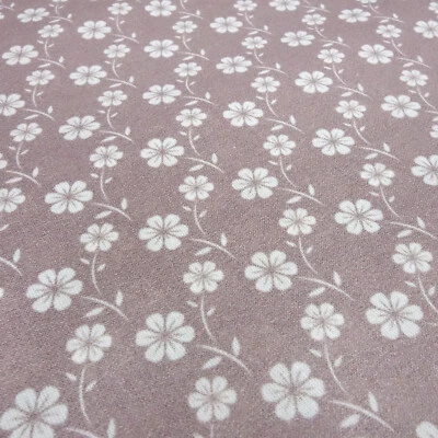 Tela algodón popelina flores dispersas rosa viejo blanco blusa-tela de vestir - Imagen 1 de 3