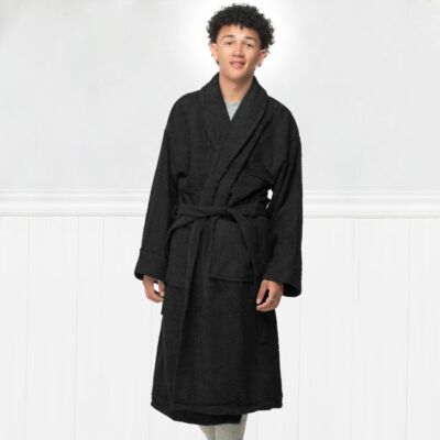 Mens & Ladies Bathrobe 100% Pure Cotton Terry Towelling Shawl Dressing Gown