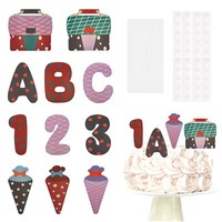 Torten Topper Schulranzen ZuckertüTe Abc 123 Kuchen Muffin Aufsatz Einschulung