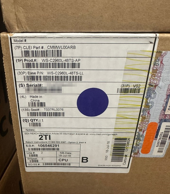 WS-C2960L-48TS-LL WS-C2960L-48TS-AP - 48 Ports Fully Managed Ethernet Switch