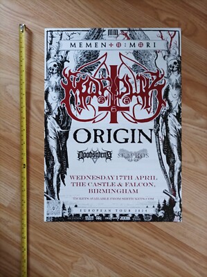 Marduk Memento Mori (concert A3 poster) 2024 NEW watain gorgoroth black metal 