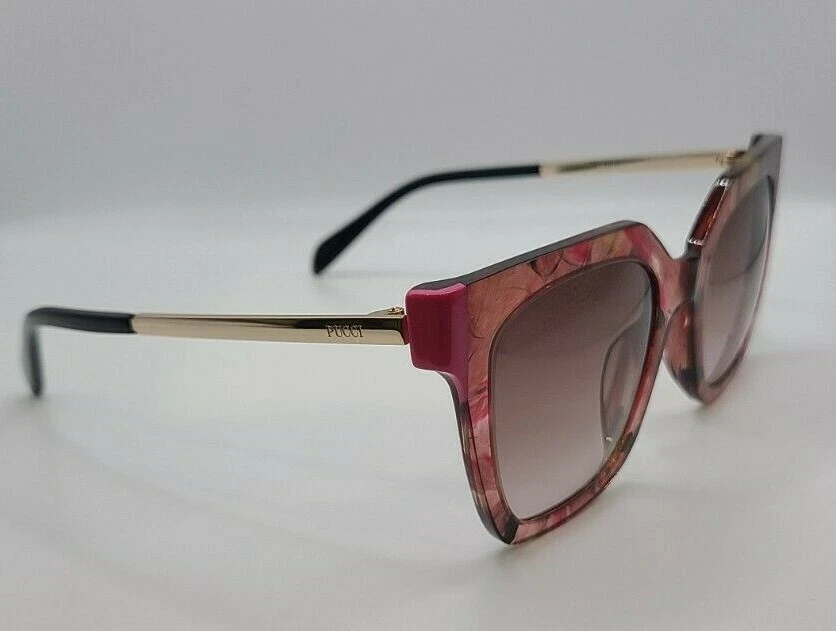 Gafas de sol Emilio Pucci EP 121 68F rosa habana plástico ojo de gato marco 51-22-140 Foto 3 de 4