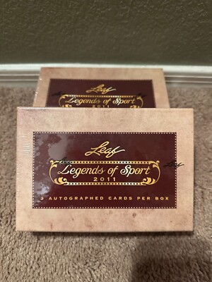 2011 Leaf Legends of Sport HOBBY Sealed Box 3 AUTO Baseball Football Olympic