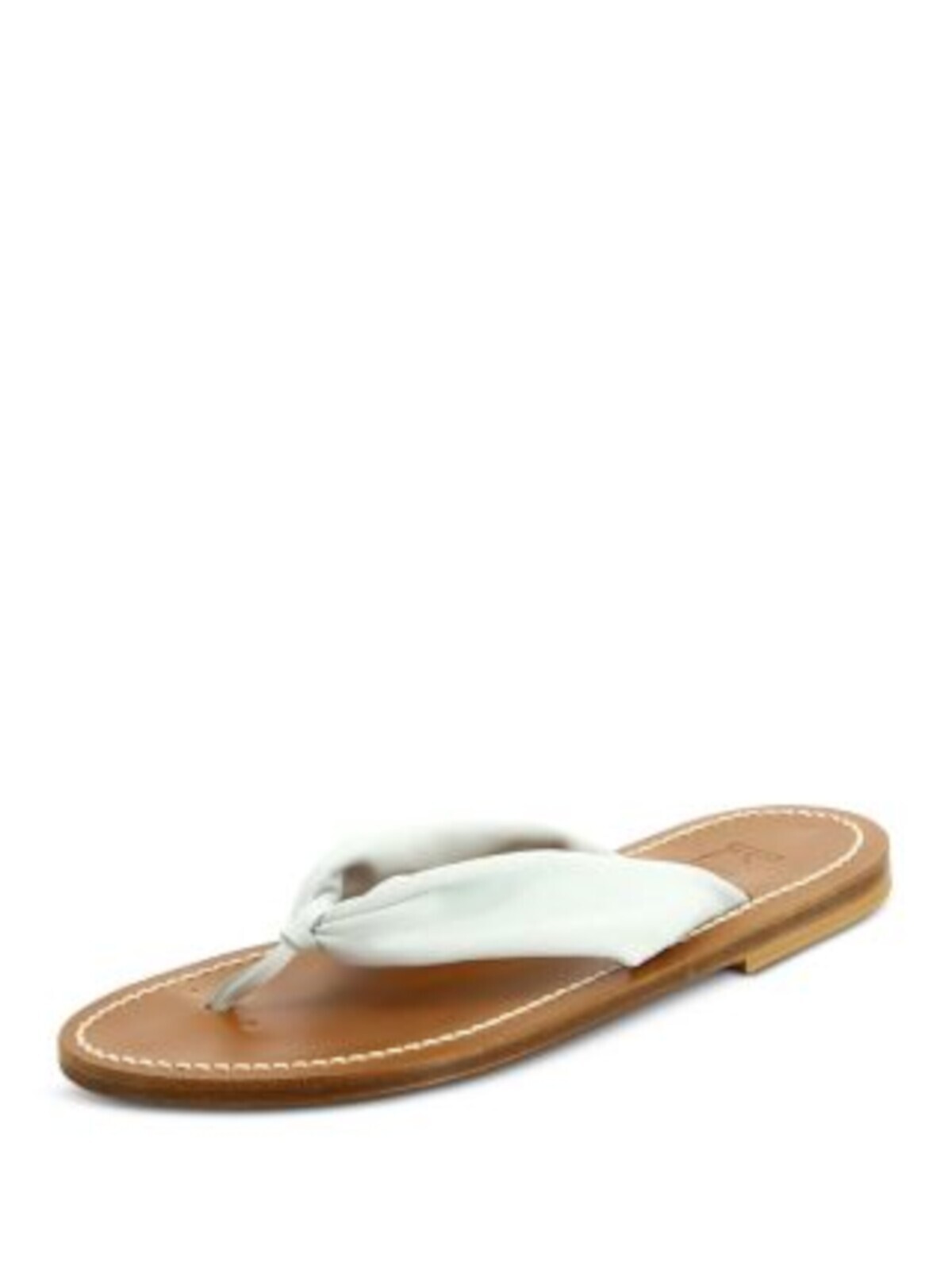 Женские белые босоножки Sabaf KJACQUES с круглым носком, без застежки, на кожаных ремешках, 37