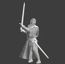 Northern Crusades Miniatures Medieval Knight swinging sword 28 32 35 40 50 54mm