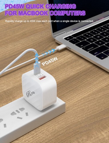 Mural Alimentation Chargeur Adaptateur 45W Rapide Pd Prise Pour Pixels 9/9 Pro - Photo 11 sur 29