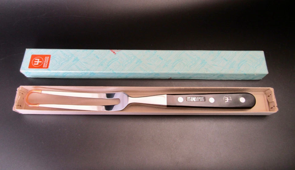 HORQUILLA DE TALLA WÜSTHOF DREIZACK Vintage Hecha en Solingen Alemania SIN USAR Foto 2 de 4