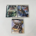 Uncharted 1, 2 & 3 Trilogy 3 Games (PlayStation 3 PS3) All Complete w/ Manual