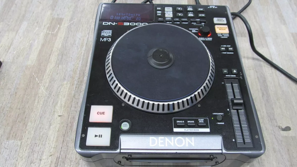 DENON DN-S3000 Digital Turntable CDJ Table Top DJ CD MP3 BlacK FREE SHIPPING