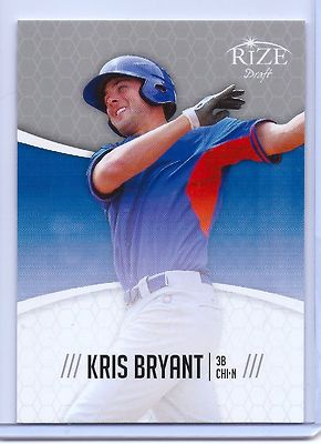 2014 LEAF RIZE KRIS BRYANT ROOKIE RC CARD CHICAGO CUBS COMING UP SOON HOT!!