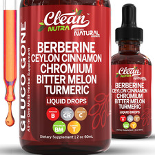 Clean Nutra Organic Ceylon Cinnamon Berberine Liquid Drops Supplement