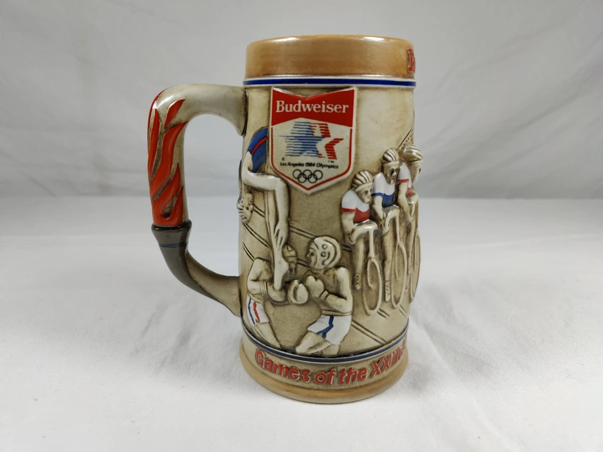Coca Cola LA Olympic Glases (2) Vintage 1980 Los Angeles Olympics 12 Oz Glasses