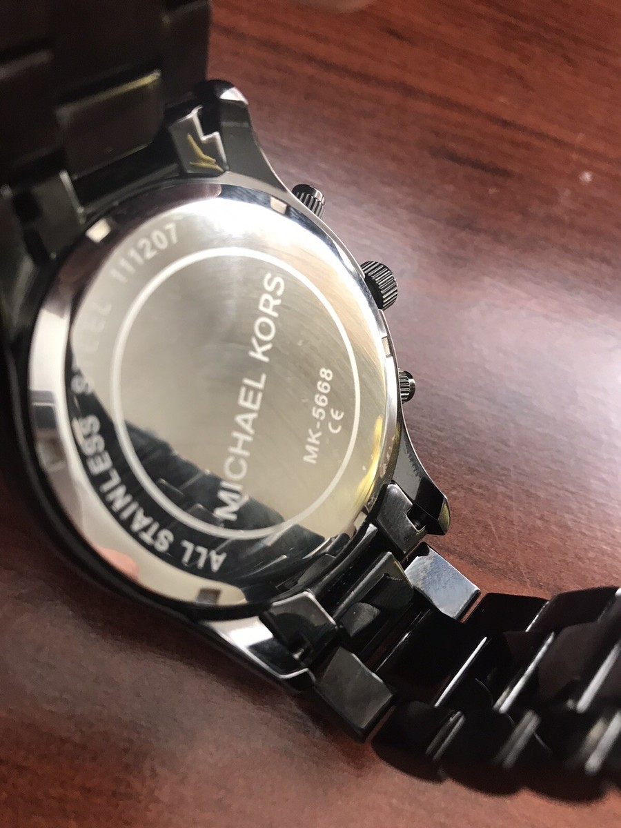 Michael Kors Layton Watch Glitz MK-5668 Black Chronograph Michael Kors Layton Watch Glitz MK-5668 Black Chronograph