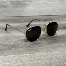 Ray-Ban RB3548N Hexagonal Sunglasses Gold/Black 51 21 Authentic - READ