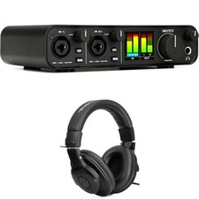 MOTU M2 2x2 USB-C Audio Interface and Headphones