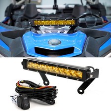Shock Tower Amber 12" LED Light Bar & Mount Bracket Fit Can-Am Maverick X3 2017+