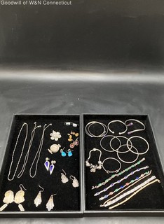 30 Piece 925 Sterling Silver Jewelry Lot 285.34g