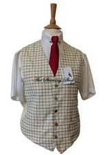 MENS TOMMY HILFIGER TATERSALL CHECK WAISTCOAT SIZE 42