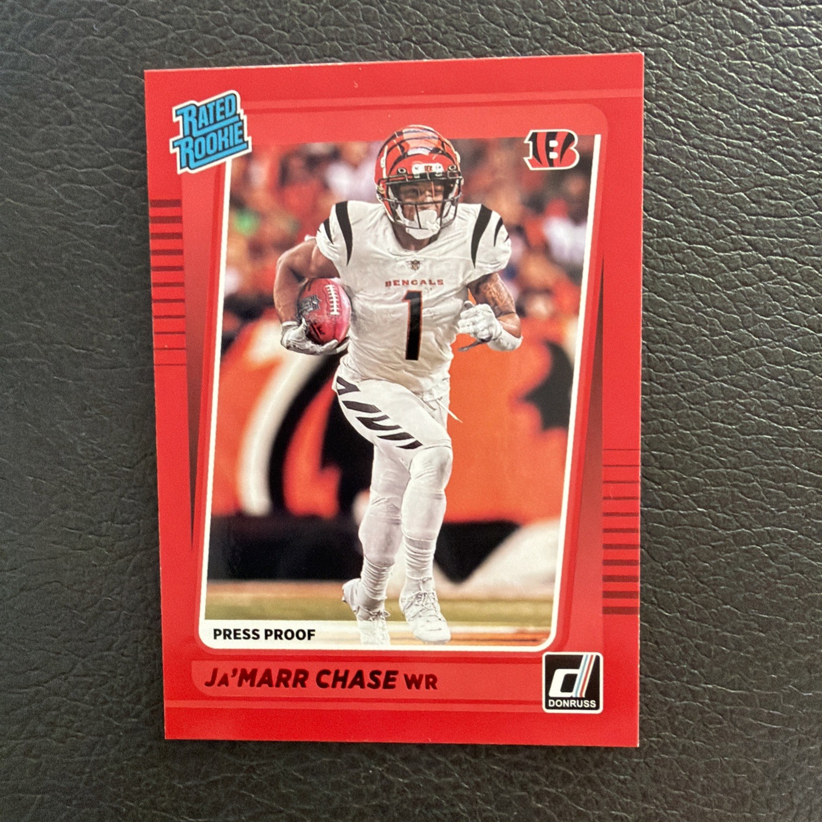 Panini Donruss Rated Rookie Ja'Marr Chase #262 Press Proof Red Bengals