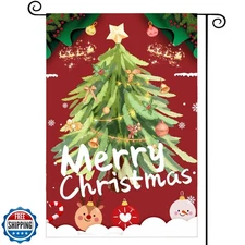 Christmas Garden Flag Merry Christmas Decorations Double Sided Wi