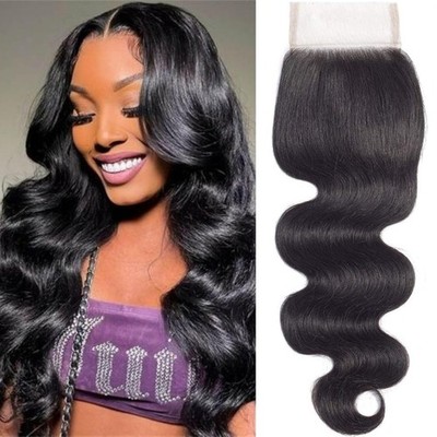 4x4 HD Lace Closure Human Hair Body Wave Closure HD Lace Closure Free Part 10...