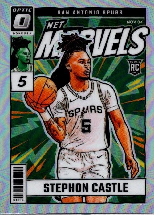 2024-25 Donruss Optic #12 Stephon Castle Net Marvels Fast Break Holo