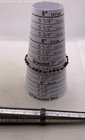 925 Sterling Silver Red Beaded Bracelet W/ Etched Band Ring - 7.3g — photo 8