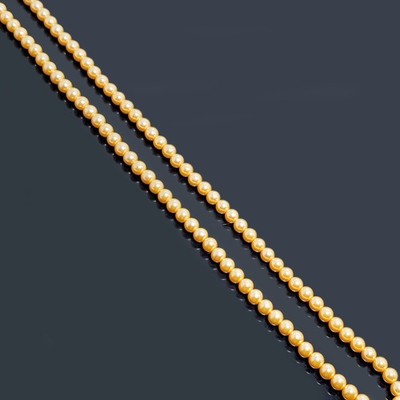 Natural South Sea Philippines ''Siargao'' 6.00 MM Round Gold Pearl Strand 14''
