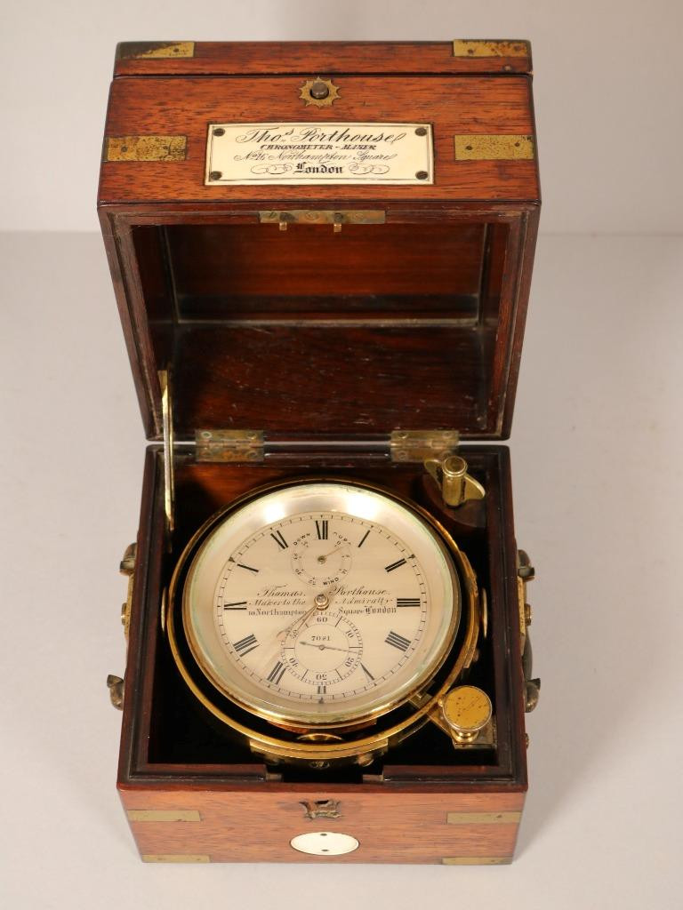 MARINE CHRONOMETER clock PRECISION ANTIQUE TIMEPIECE PORTHOUSE