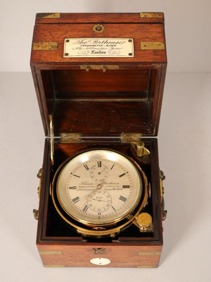 Marine Chronometer Clock Antique Waltham Ship's Chronometer Day