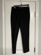 OLD NAVY Black High Rise Pixie Skinny Ankle Career Pants Stretch Women Sz 0 EUC