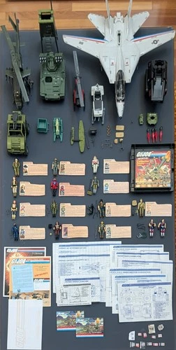 VINTAGE - LOT of GI Joe  Vehicles, Blueprints, Figures, Accessories, Brochures