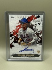 ANDRES GIMENEZ 2021 TOPPS INCEPTION ON CARD ROOKIE RC AUTOGRAPH /249 METS