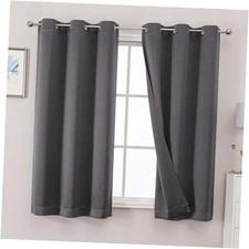 100 Blackout Curtains 63 Inch Length 2 Panels 40"W x 63"L Pack of 2 Grey